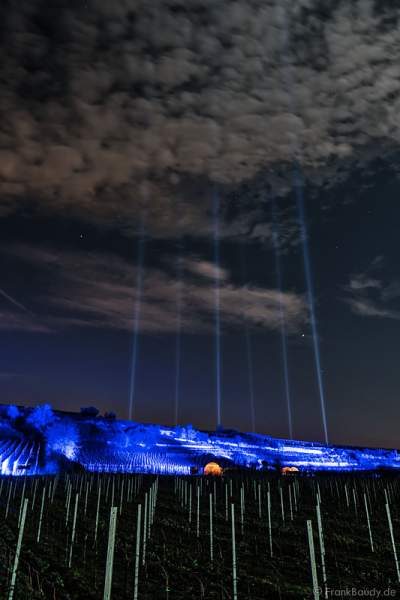 Beleuchtetes Kuppelzelt bei der Weinbergnacht 2017 in Bad Dürkheim