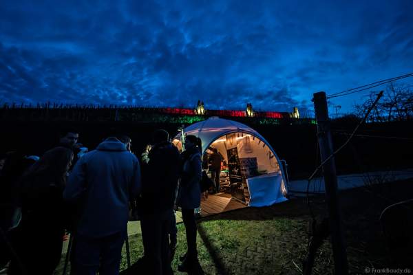 Beleuchtetes Kuppelzelt bei der Weinbergnacht 2017 in Bad Dürkheim