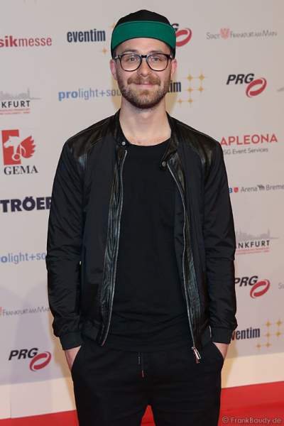 Mark Forster beim PRG Live Entertainment Award (LEA) 2017 in der Festhalle in Frankfurt