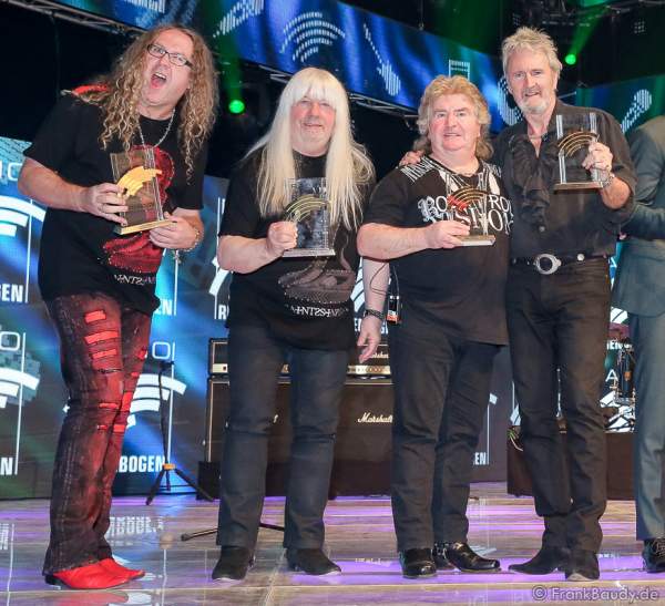The Sweet (Bruce Bisland, Andy Scott, Pete Lincoln, Tony O'Hora) beim Radio Regenbogen Award 2017 am 07. April in der Europa-Park Arena in Rust
