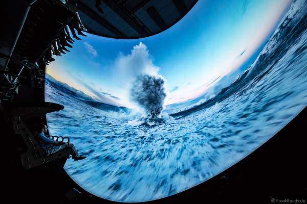 Innenaufnahmen und Filmbilder des größten Flying Theater Europas VOLETARIUM bei der Einweihung am 1. Juni 2017 im Europa-Park