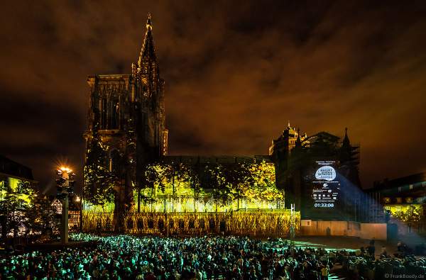 Lichtshow am Straßburger Münster beim Sommerfestival 2017 - Liebfrauenmünster - Cathédrale Notre-Dame