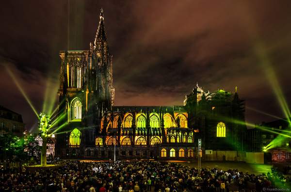 Lichtshow am Straßburger Münster beim Sommerfestival 2017 - Liebfrauenmünster - Cathédrale Notre-Dame