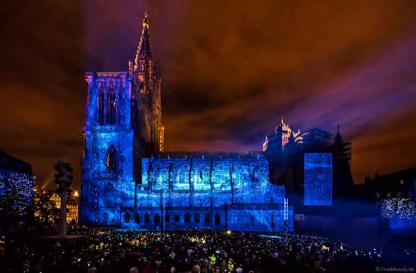 Lichtshow am Straßburger Münster beim Sommerfestival 2017 - Liebfrauenmünster - Cathédrale Notre-Dame