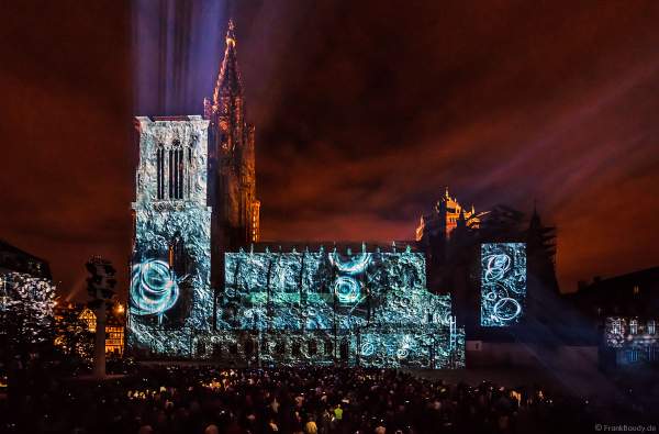 Lichtshow am Straßburger Münster beim Sommerfestival 2017 - Liebfrauenmünster - Cathédrale Notre-Dame