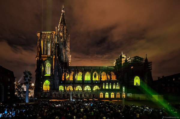 Lichtshow am Straßburger Münster beim Sommerfestival 2017 - Liebfrauenmünster - Cathédrale Notre-Dame