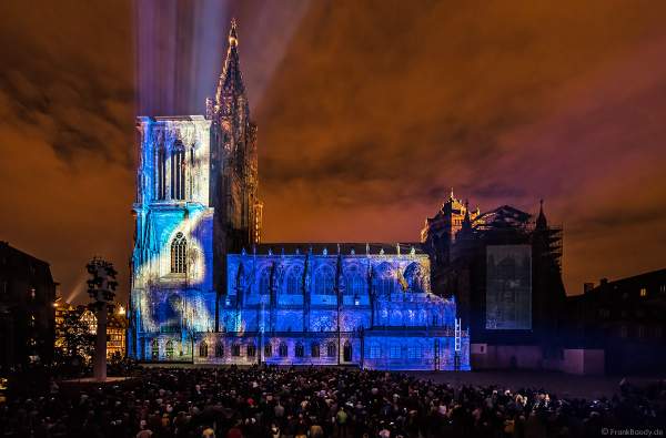 Lichtshow am Straßburger Münster beim Sommerfestival 2017 - Liebfrauenmünster - Cathédrale Notre-Dame
