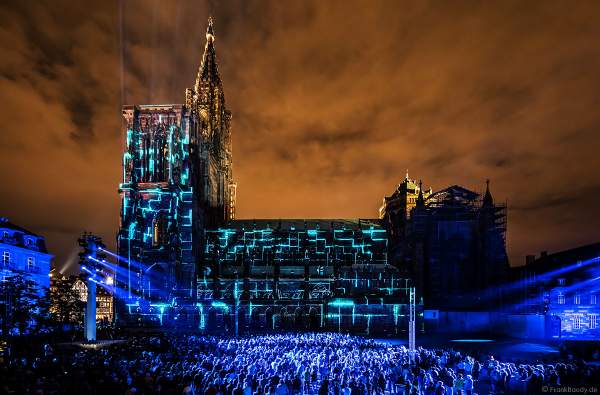 Lichtshow am Straßburger Münster beim Sommerfestival 2017 - Liebfrauenmünster - Cathédrale Notre-Dame