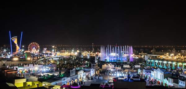 Magnificent water show in the evening at the Sheikh Zayed Heritage Festival 2017/2018 in Abu Dhabi