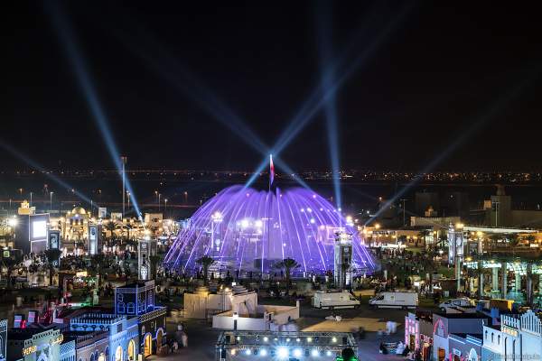 Magnificent water show in the evening at the Sheikh Zayed Heritage Festival 2017/2018 in Abu Dhabi