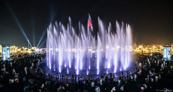 Magnificent water show in the evening at the Sheikh Zayed Heritage Festival 2017/2018 in Abu Dhabi