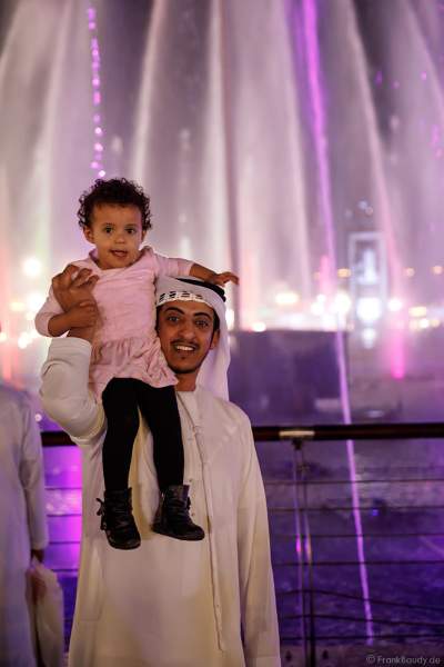 Magnificent water show in the evening at the Sheikh Zayed Heritage Festival 2017/2018 in Abu Dhabi