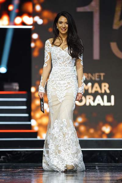 Miss Internet 2018, Tamar Morali im Abendkleid beim Miss Germany 2018 Finale in der Europa-Park Arena am 24.02.2018