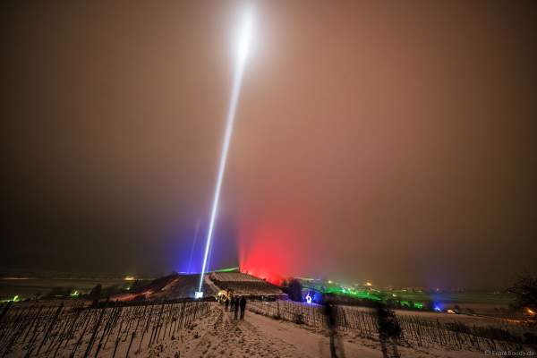 Lichtspektakel auf den Weinbergen bei der Weinbergnacht 2018 in Bad Dürkheim