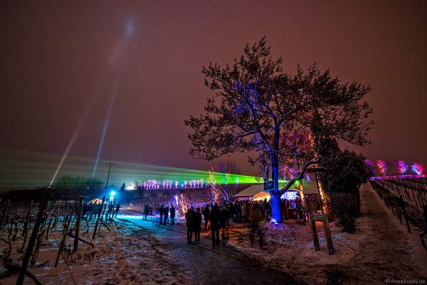 Ausschank mit Kuppeltzelt und Lichtshow bei der Weinbergnacht 2018 in Bad Dürkheim