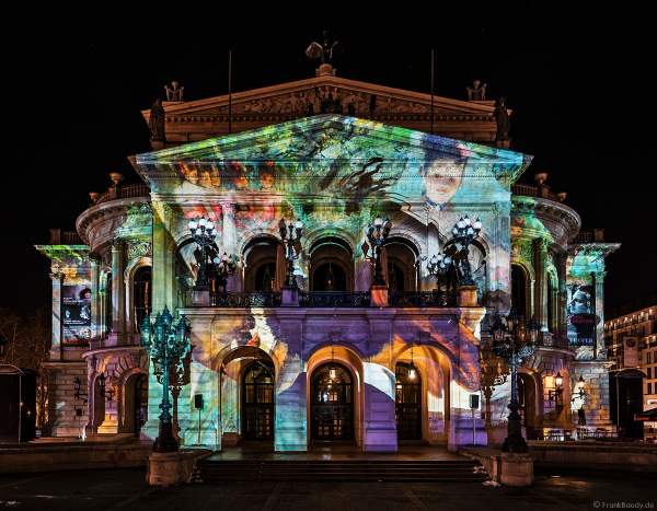 3D-Mapping "Changing Times" auf der Alten Oper von Karmachina bei der Luminale 2018 in Frankfurt