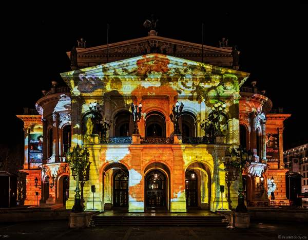 3D-Mapping "Changing Times" auf der Alten Oper von Karmachina bei der Luminale 2018 in Frankfurt