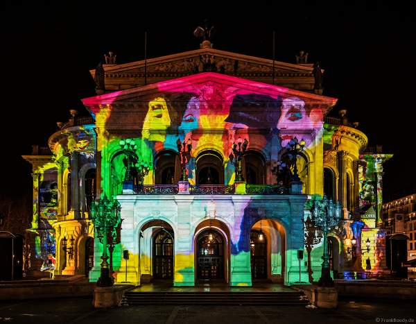 3D-Mapping "Changing Times" auf der Alten Oper von Karmachina bei der Luminale 2018 in Frankfurt