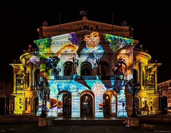3D-Mapping "Changing Times" auf der Alten Oper von Karmachina bei der Luminale 2018 in Frankfurt