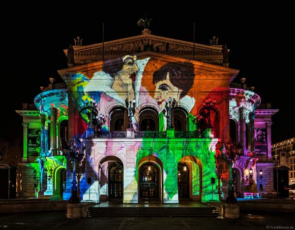 3D-Mapping "Changing Times" auf der Alten Oper von Karmachina bei der Luminale 2018 in Frankfurt