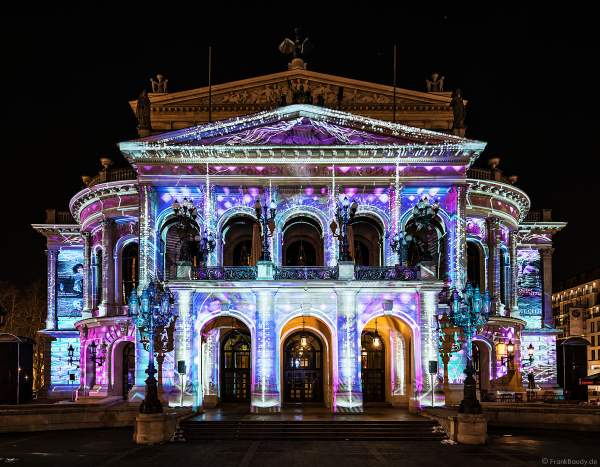 3D-Mapping "Changing Times" auf der Alten Oper von Karmachina bei der Luminale 2018 in Frankfurt