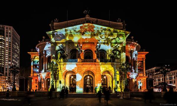 3D-Mapping "Changing Times" auf der Alten Oper von Karmachina bei der Luminale 2018 in Frankfurt