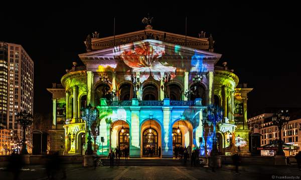 3D-Mapping "Changing Times" auf der Alten Oper von Karmachina bei der Luminale 2018 in Frankfurt