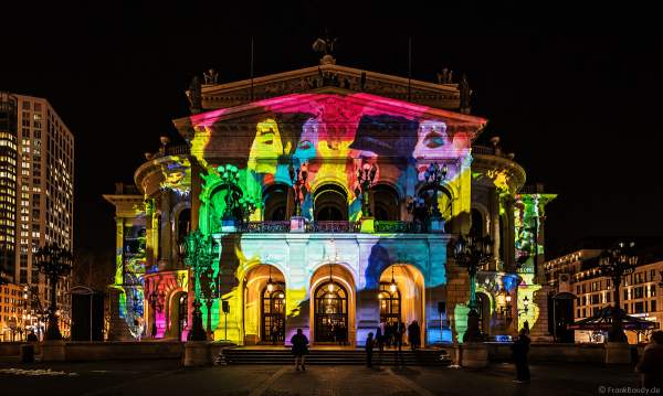 3D-Mapping "Changing Times" auf der Alten Oper von Karmachina bei der Luminale 2018 in Frankfurt