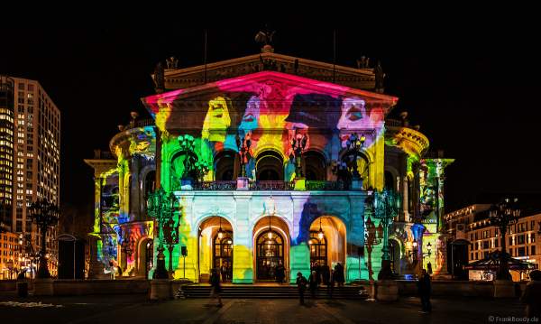 3D-Mapping "Changing Times" auf der Alten Oper von Karmachina bei der Luminale 2018 in Frankfurt