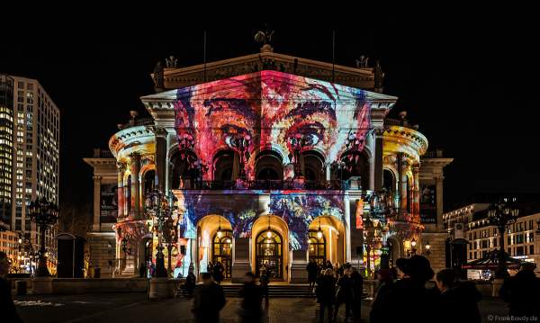 3D-Mapping "Changing Times" auf der Alten Oper von Karmachina bei der Luminale 2018 in Frankfurt