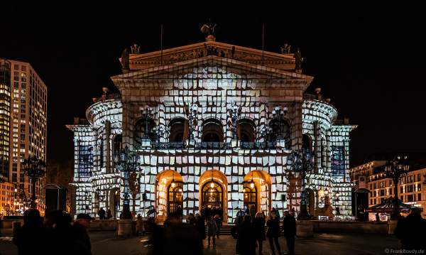 3D-Mapping "Changing Times" auf der Alten Oper von Karmachina bei der Luminale 2018 in Frankfurt
