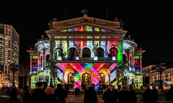 3D-Mapping "Changing Times" auf der Alten Oper von Karmachina bei der Luminale 2018 in Frankfurt