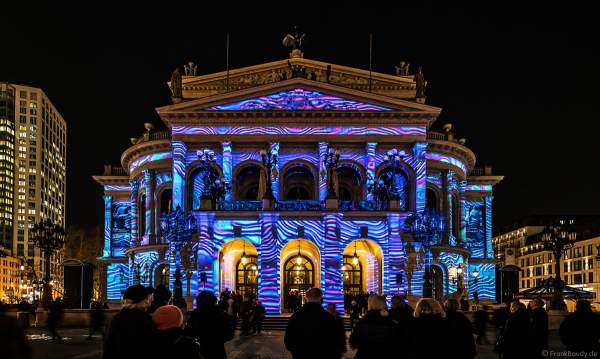 3D-Mapping "Changing Times" auf der Alten Oper von Karmachina bei der Luminale 2018 in Frankfurt