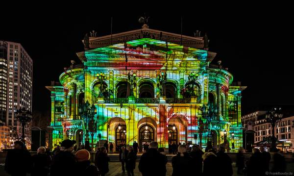 3D-Mapping "Changing Times" auf der Alten Oper von Karmachina bei der Luminale 2018 in Frankfurt