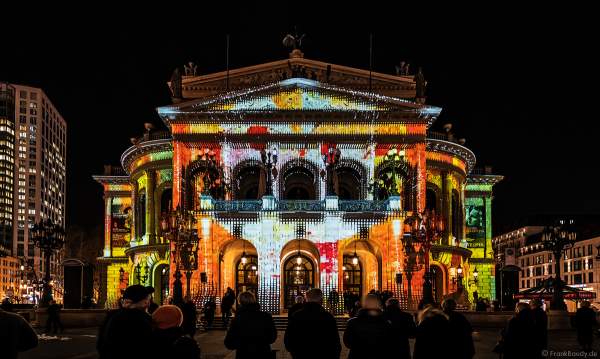 3D-Mapping "Changing Times" auf der Alten Oper von Karmachina bei der Luminale 2018 in Frankfurt