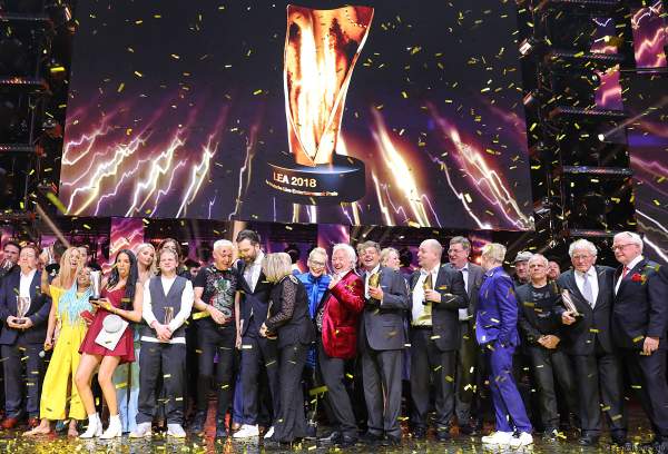 Schlussbild beim PRG Live Entertainment Award (LEA) 2018 in der Festhalle in Frankfurt