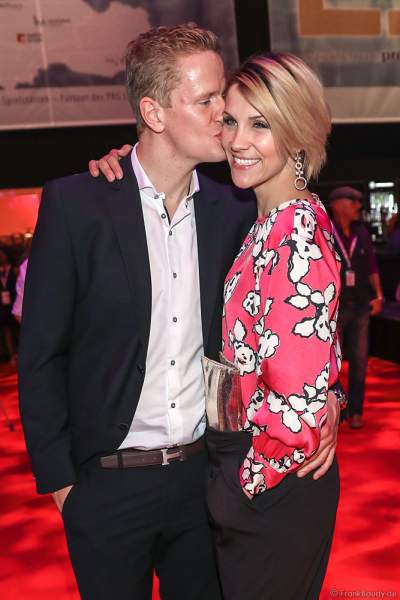 Anna-Maria Zimmermann und Ehemann Christian Tegeler auf der After-Show-Party beim PRG Live Entertainment Award (LEA) 2018 in der Festhalle in Frankfurt