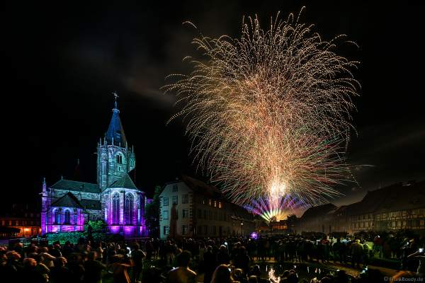 Feuerwerk (Feu d'artifice) beim Pfingstfest (Les Fêtes de Pentecôte) in Weißenburg (Wissembourg) 2018