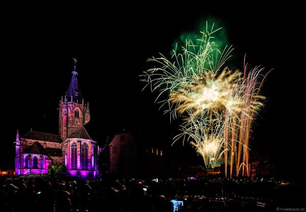Feuerwerk (Feu d'artifice) beim Pfingstfest (Les Fêtes de Pentecôte) in Weißenburg (Wissembourg) 2018