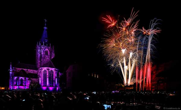 Feuerwerk (Feu d'artifice) beim Pfingstfest (Les Fêtes de Pentecôte) in Weißenburg (Wissembourg) 2018