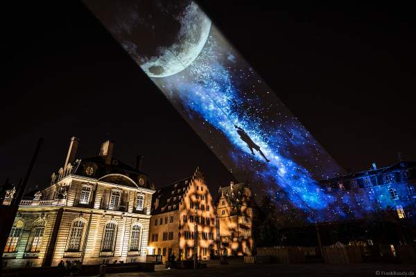 Lichtspiel bei der Sommershow LuX am Münster in Straßburg 2018