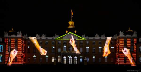 Licht- und Klangshow HANDS-ON von Jonas Denzel bei den Schlosslichtspielen in Karlsruhe 2018