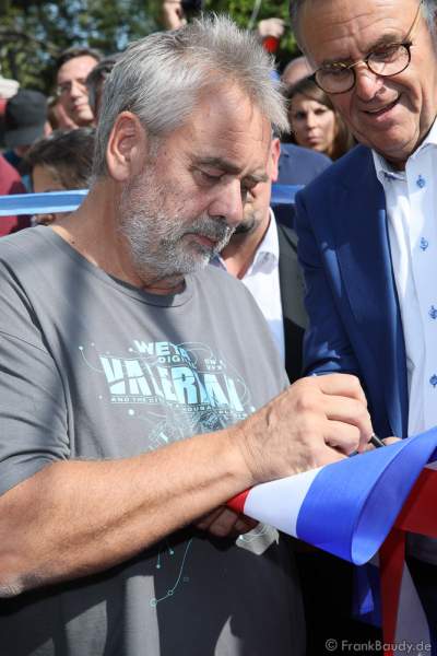 Regisseur Luc Besson bei der Eröffnung der Eurosat – CanCan Coaster & Eurosat Coastiality Achterbahn im Europa-Park am 12. September 2018