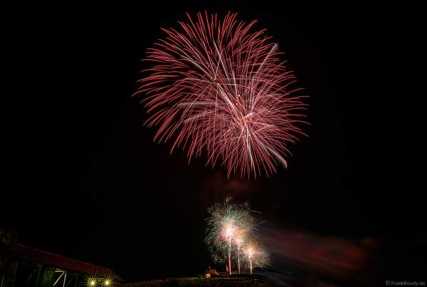 Feuerwerk in den Weinbergen beim Wurstmarkt 2018 in Bad Dürkheim