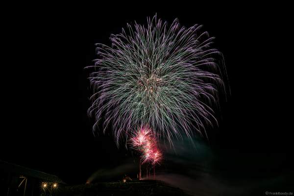 Feuerwerk in den Weinbergen beim Wurstmarkt 2018 in Bad Dürkheim