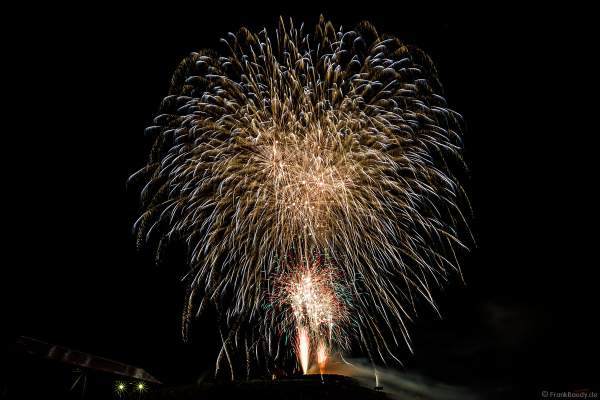 Feuerwerk in den Weinbergen beim Wurstmarkt 2018 in Bad Dürkheim