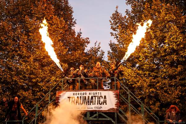 Der Eingang zu den Horror Nights – Traumatica 2018 im Europa-Park