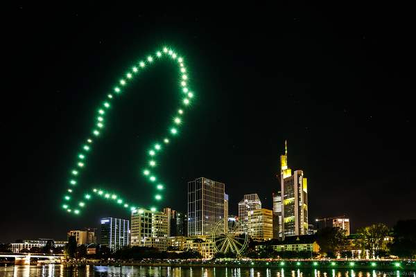 Johann Wolfgang Goethe als berühmtester Frankfurter - Drohnen- und Lichtshow STERNENBILDER – EINE SYMPHONIE FÜR DIE FRANKFURTER ALTSTADT 2018