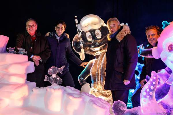 Roland, Thomas, Jürgen und Michael Mack in der neuen Ausstellung "RULANTICA aus EIS - Snorris funkelnde Wasserwelt"