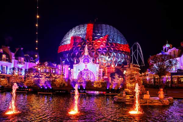 3D-Videomapping-Show MIRACULEUX auf der Kugel des Eurosat – CanCan Coaster im Europa-Park zur Wintersaison 2018/2019